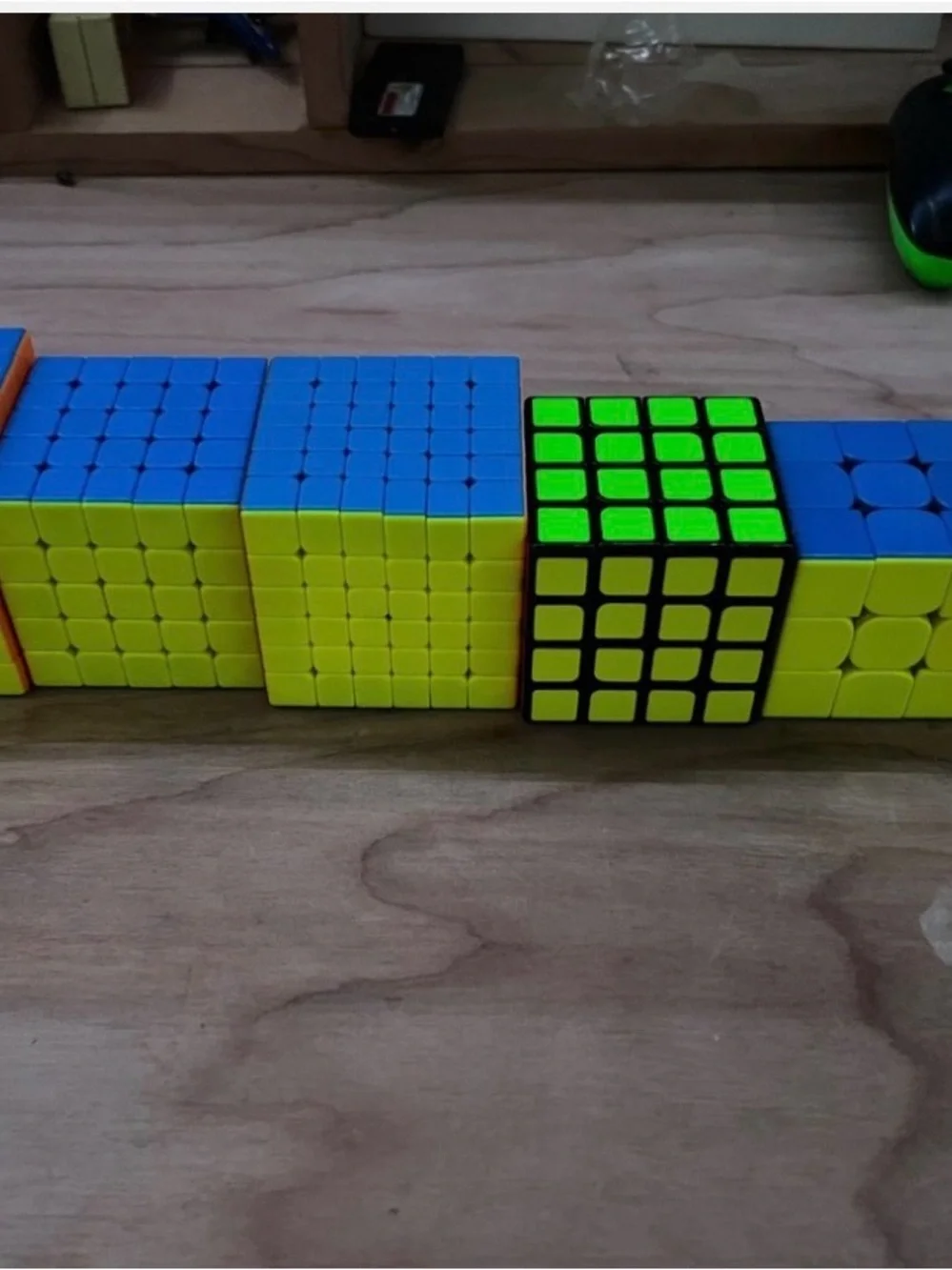 Educational Kids Puzzle Cube Set - Yellow & Blue